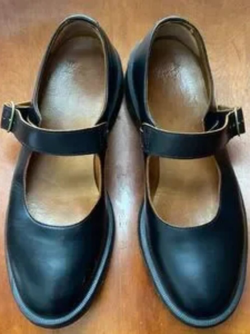 Dr. Martens Indica Mary Janes Shoes in Black Smooth Leather Women's Size 10